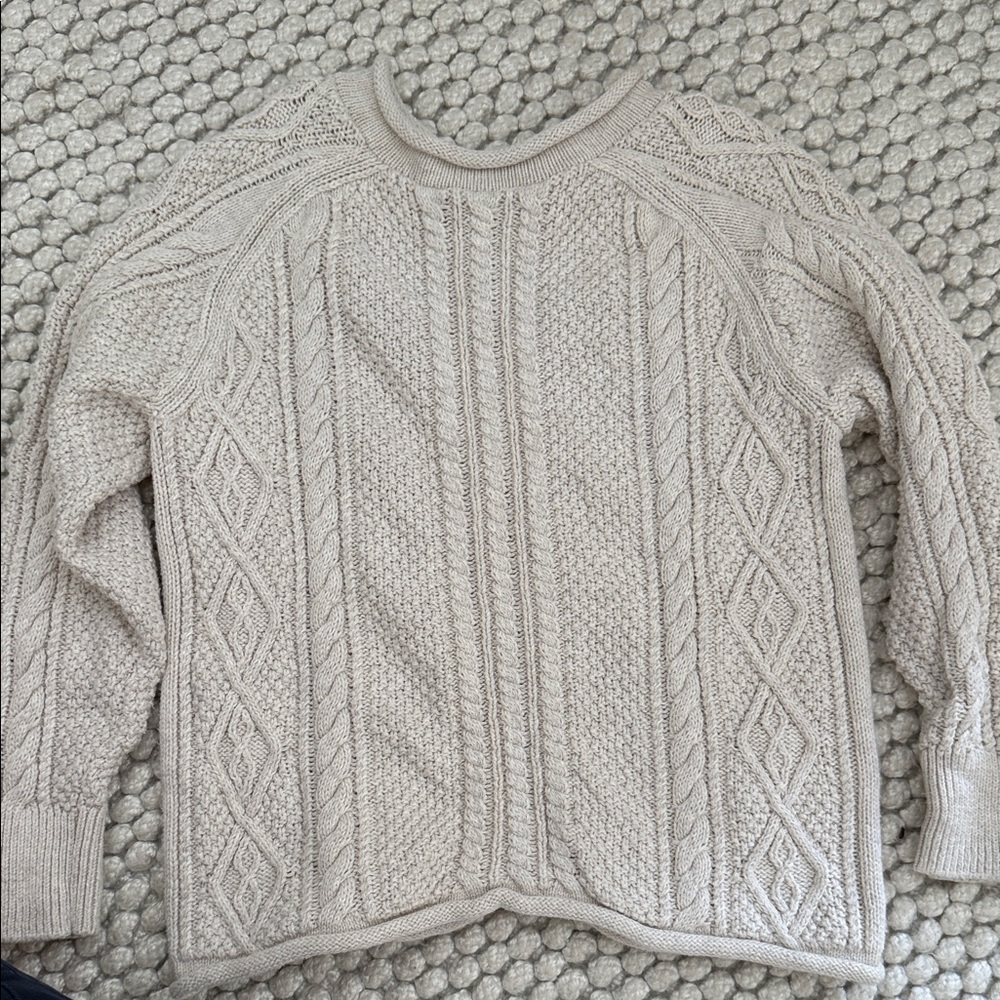 Crewcuts Light Gray Cable Knit Sweater